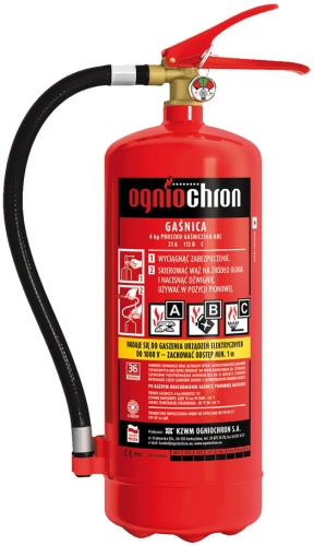 Gaśnica proszkowa OGNIOCHRON ABC 4kg