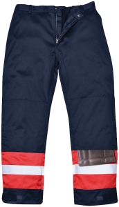 Spodnie trudnopalne Bizflame Plus PORTWEST FR56 granatowo-czerwone