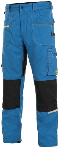 Spodnie robocze CXS STRETCH skrócony wariant 170-176cm niebiesko-czarne