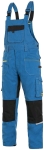 Ogrodniczki robocze CXS STRETCH skrócony wariant 170-176cm niebiesko-czarne