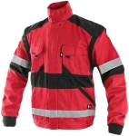Bluza robocza CXS LUXY BRIGHT odblaskowa czerwono-czarna