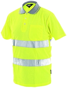 Koszulka polo DOVER ostrzegawcza żółta