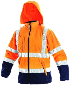 Kurtka ostrzegawcza CXS DERBY softshell pomarańczowa
