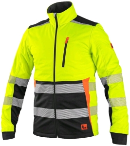 Kurtka ostrzegawcza CXS BENSON softshell żółto-czarna