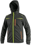 Kurtka CXS NORFOLK softshell czarna żółto-pomarańczowe elementy HV