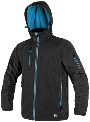 Kurtka CXS DURHAM softshell czarno-niebieska