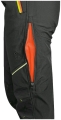 Spodnie CXS TRENTON softshell zimowe czarne żółto-pomarańczowe elementy HV
