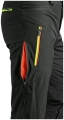 Spodnie CXS AKRON softshell czarne żółto-pomarańczowe elementy HV