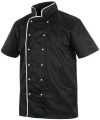 Bluza kucharska CXS CHEF krótki rękaw czarno-biała