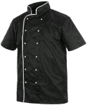 Bluza kucharska CXS CHEF krótki rękaw czarno-biała