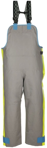 Ogrodniczki wodoochronne PROS 003 szaro-limonkowe