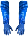 Narękawki wodoochronne PROS 043-1 z rekawicą niebieskie fluorescencyjne