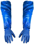 Narękawki wodoochronne PROS 043-1 z rękawicą niebieskie fluorescencyjne