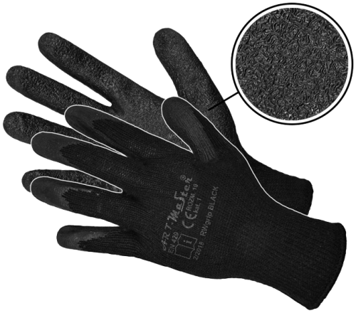 Rękawice robocze ART.MAS RWgrip Black kat.1