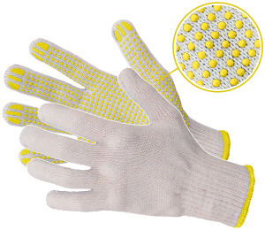 Rękawice robocze ART.MAS RND400 Yellow (600 par)