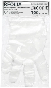 Rękawice ochronne z folii RFOLIA transparentne (10x100 szt.)