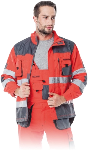 Bluza ostrzegawcza LH-FMNX-J czerwono-stalowo-czarna
