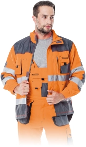 Bluza ostrzegawcza LH-FMNX-J pomarańczowo-stalowo-czarna
