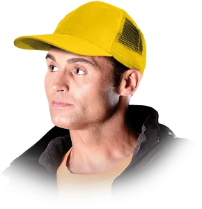 Czapka robocza CZMESH siatka żółta