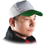 Czapka robocza REIS CZ biało-zielona