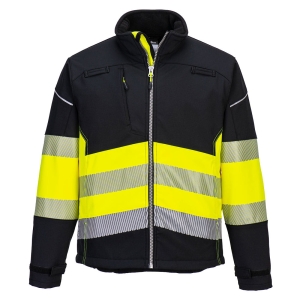 Kurtka Softshell PW375 Odblaskowa Żółta